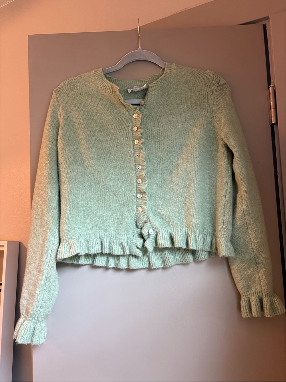 Willow & Wind Women's Button Front Cardigan in Green Size Medium Like New